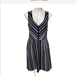 INC Navy and White Casual Dress